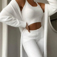 3-Piece Fuzzy Fleece Loungewear Set