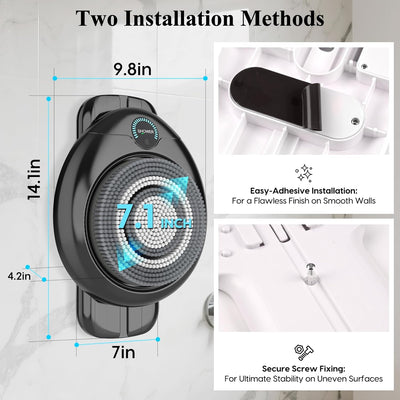 Hands-Free Wall-Mounted Back Scrubber for Shower
