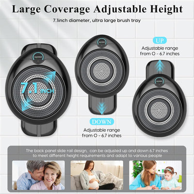 Hands-Free Wall-Mounted Back Scrubber for Shower