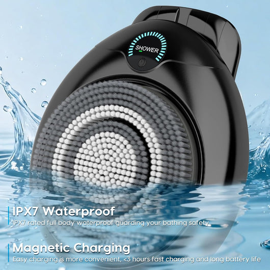 Hands-Free Wall-Mounted Back Scrubber for Shower