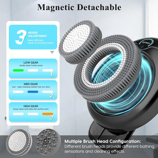 Hands-Free Wall-Mounted Back Scrubber for Shower